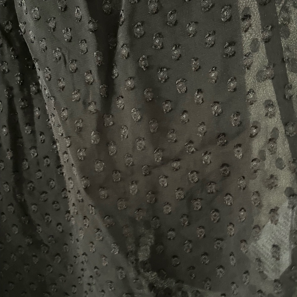 DR2 Black Textured Sheer Long Sleeve Blouse - Picture 3 of 6
